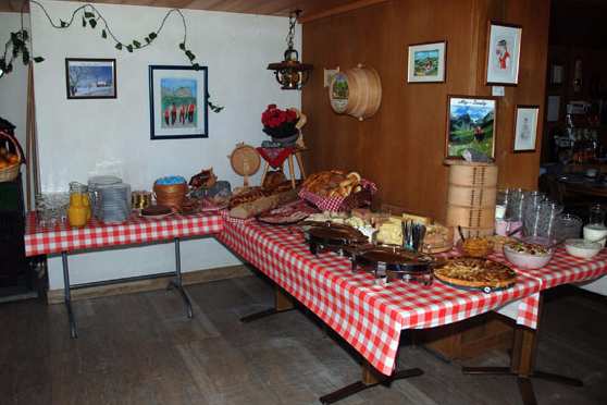 Frühstücksbuffet Gasthaus Leimensteig